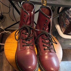 Dr. Marten maroon combat boots